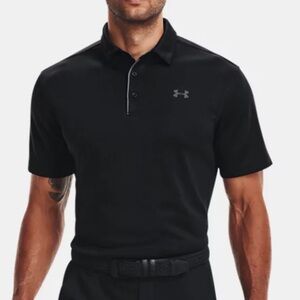 2 x NWT UNDER ARMOUR Men’s Polos x 2 sz XL BLACK & NAVY